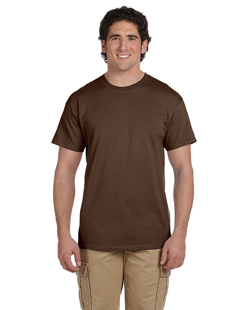 Fruit Of The Loom 3931 Men   5.4 Oz. Heavy Cotton T-Shirt Chocolate at bigntallapparel