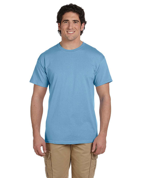 Fruit Of The Loom 3931 Men   5.4 Oz. Heavy Cotton T-Shirt Light Blue at bigntallapparel