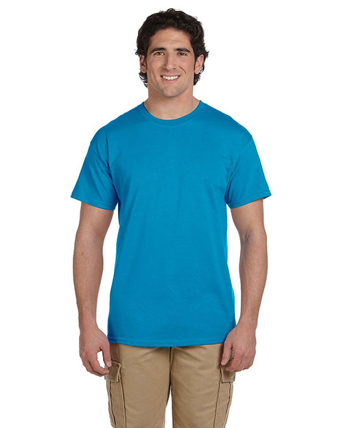 Fruit Of The Loom 3931 Men   5.4 Oz. Heavy Cotton T-Shirt Pacific Blue at bigntallapparel