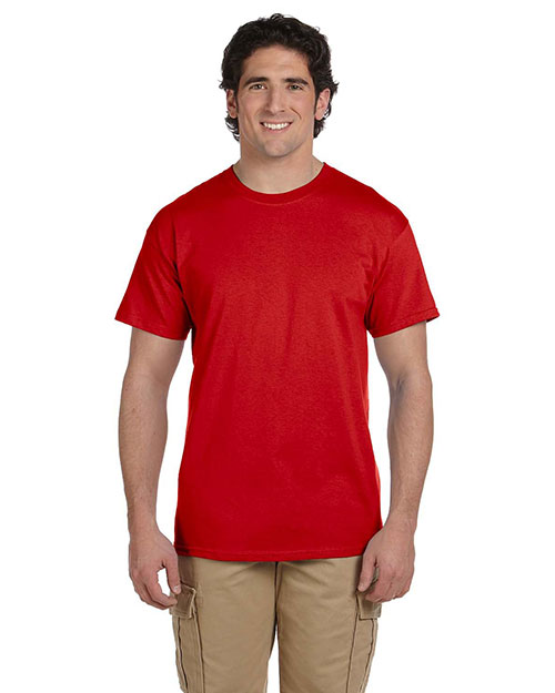 Fruit Of The Loom 3931 Men   5.4 Oz. Heavy Cotton T-Shirt True Red at bigntallapparel