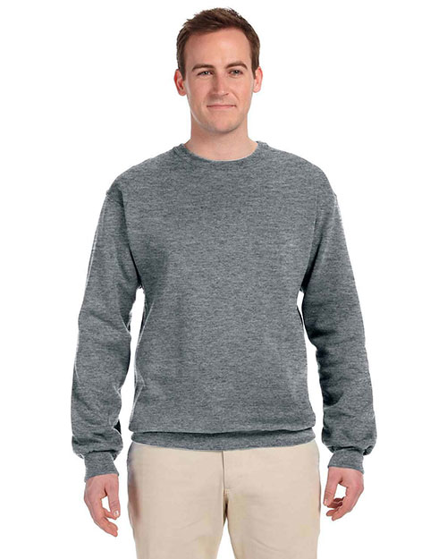 Fruit Of The Loom 82300 Men  12 Oz. Supercotton 70/30 Fleece Crew Athletic Heather at bigntallapparel