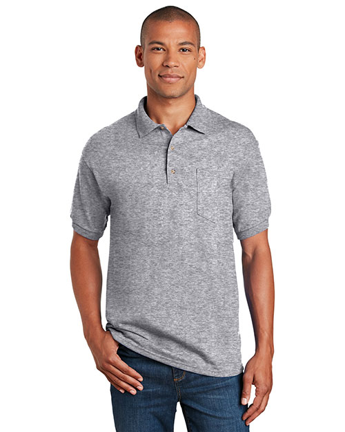 Gildan 8900 Men  Dryblend? 5.6 Ounce Jersey Knit Sport Shirt With Pocket Sports Grey at bigntallapparel