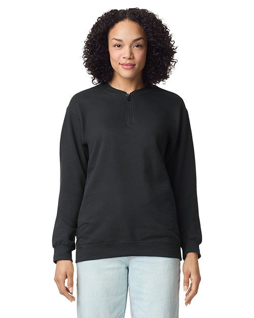 Gildan SF008  Unisex Softstyle Midweight Fleece Quarter-Zip Sweatshirt