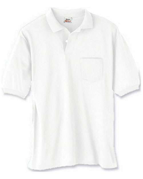 Hanes 054P Men 5.2 Oz. 50/50 Ecosmart Jersey Pocket Polo