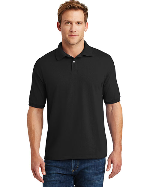 Hanes 054X Men Stedman 55 Ounce Jersey Knit Sport Shirt Black at bigntallapparel