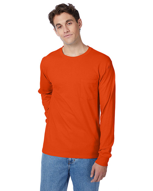 Hanes 5596 Authentic Long Sleeve Pocket T-Shirt