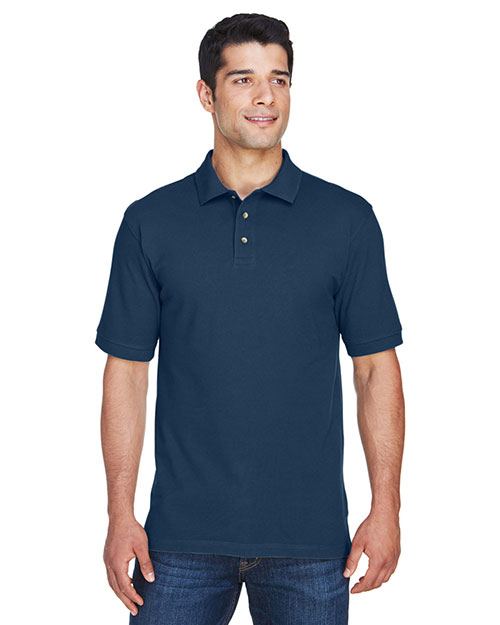 Harriton M200T Women  Tall 6 Oz. Ringspun Cotton Pique Short-Sleeve Polo Navy at bigntallapparel