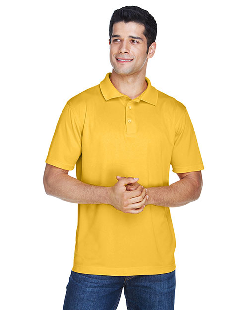 Harriton M315 Men 4 Oz Polytech Polo Gold at bigntallapparel