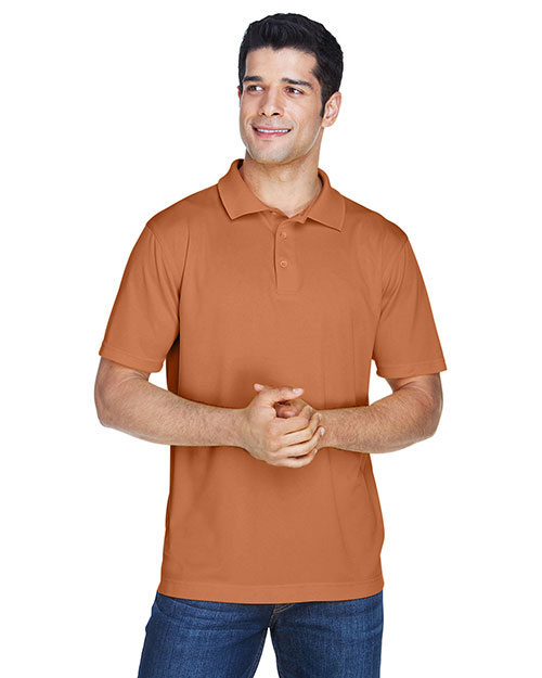 Harriton M315 Men 4 Oz Polytech Polo Texas Orange at bigntallapparel