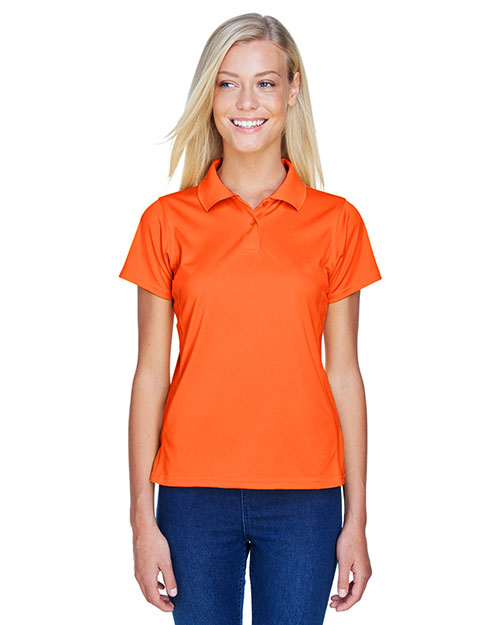 Harriton M315W Women 4 Oz. Polytech Polo Team Orange at bigntallapparel