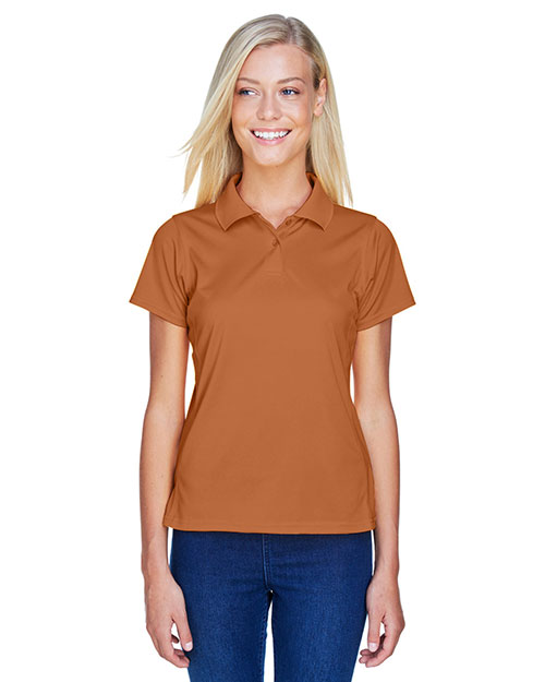 Harriton M315W Women 4 Oz. Polytech Polo Texas Orange at bigntallapparel