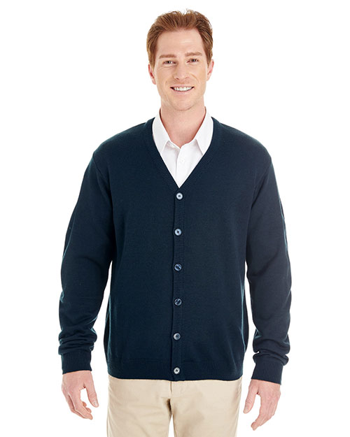 Harriton M425 Men's Pilbloc™ V-Neck Button Cardigan Sweater