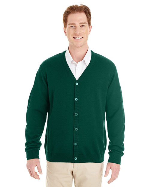 Harriton M425 Men's Pilbloc™ V-Neck Button Cardigan Sweater
