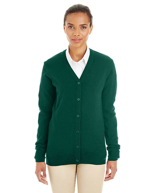 Harriton M425W  Ladies' Pilbloc™ V-Neck Button Cardigan Sweater