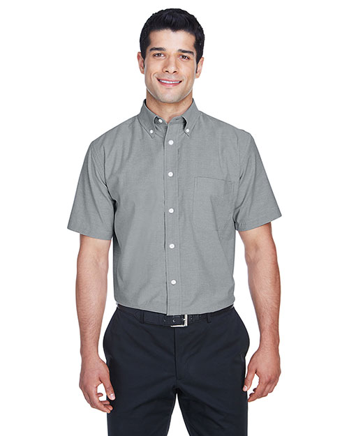 Harriton M600S Men Short Sleeve Oxford With Stain-Release