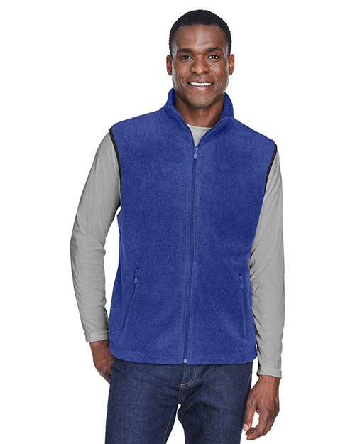 Harriton M985 Men 8 Oz Fleece Vest True Royal at bigntallapparel