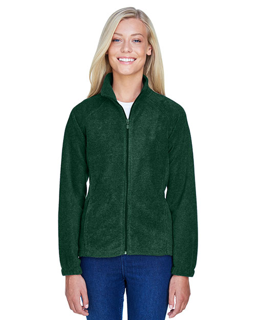 Harriton M990W Women 8 Oz. Full-Zip Fleece Hunter at bigntallapparel