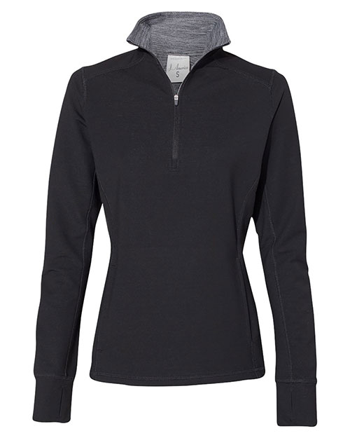 J America 8433  Women’s Omega Stretch Quarter-Zip Pullover