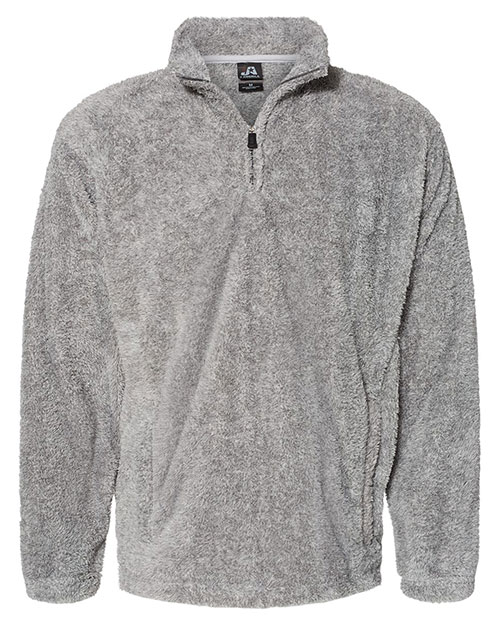 J America 8464 Boundary Shag Frosty Sherpa Quarter-Zip Pullover