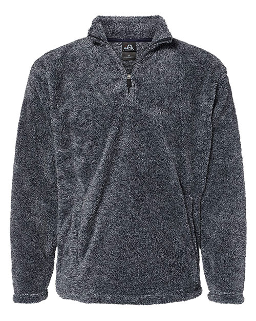 J America 8464  Boundary Shag Frosty Sherpa Quarter-Zip Pullover