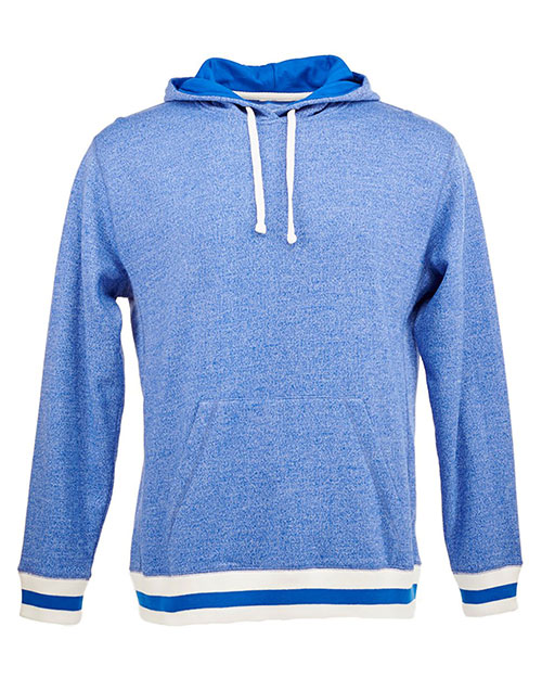 J America 8701  Peppered Fleece Lapover Hooded Sweatshirt