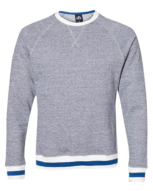 J America 8702 Peppered Fleece Crewneck Sweatshirt