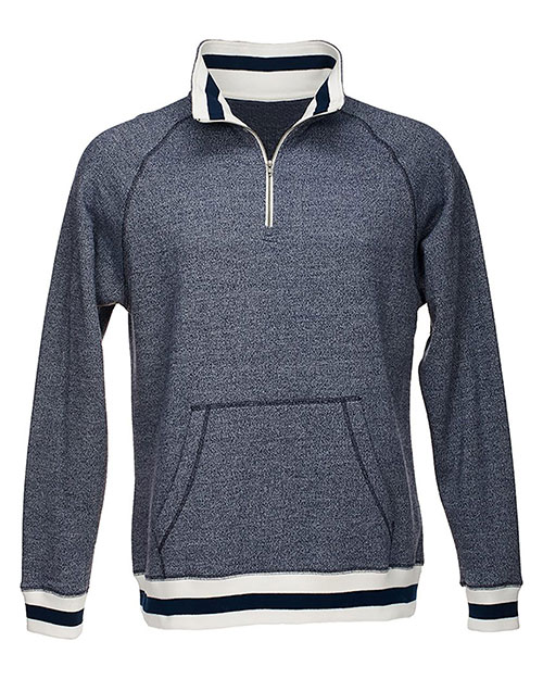 J America 8703  Peppered Fleece Quarter-Zip Sweatshirt