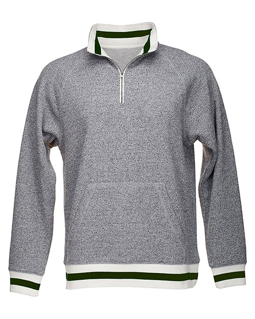 J America 8703  Peppered Fleece Quarter-Zip Sweatshirt