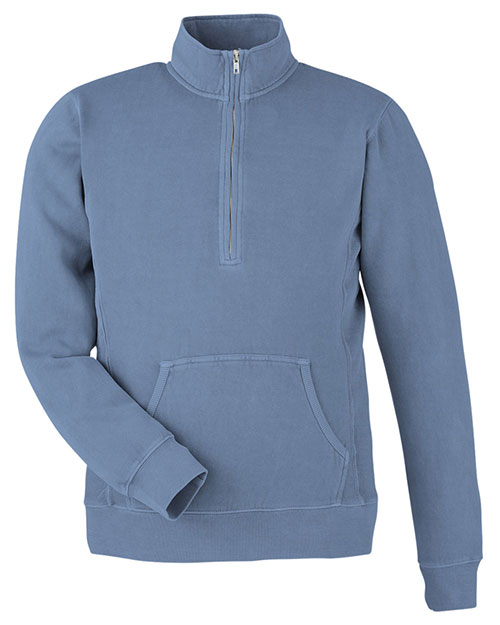 J America 8732JA  Unisex Pigment Dyed Fleece Quarter-Zip
