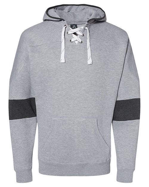 J America 8832  Sport Lace Colorblocked Fleece Hooded Sweatshirt