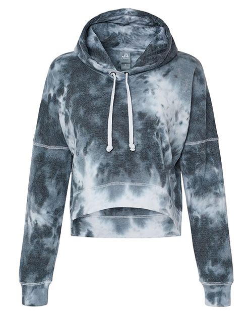 J America 8853 Women's Crop Hooded Sweatshirt