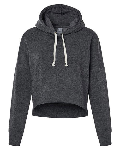 J America 8853 Women's Crop Hooded Sweatshirt
