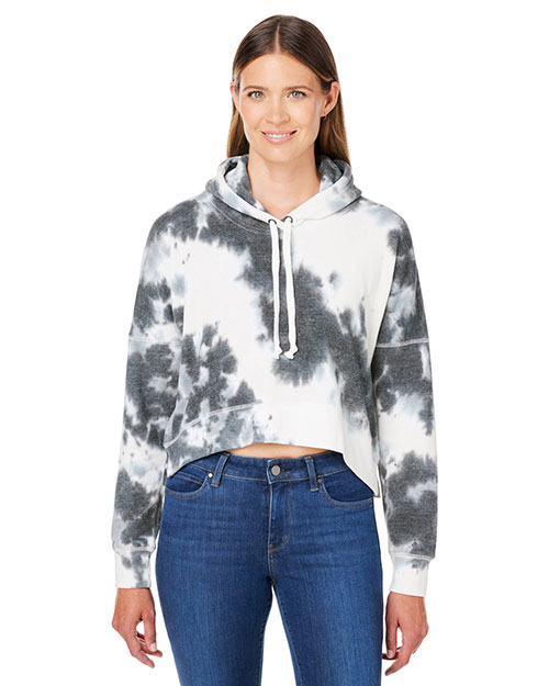 J America 8853JA Ladies' Triblend Cropped Hooded Sweatshirt