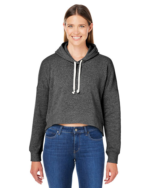 J America 8853JA Ladies' Triblend Cropped Hooded Sweatshirt
