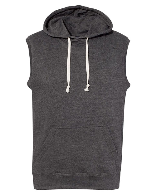 J America 8877 Triblend Sleeveless Hooded Sweatshirt