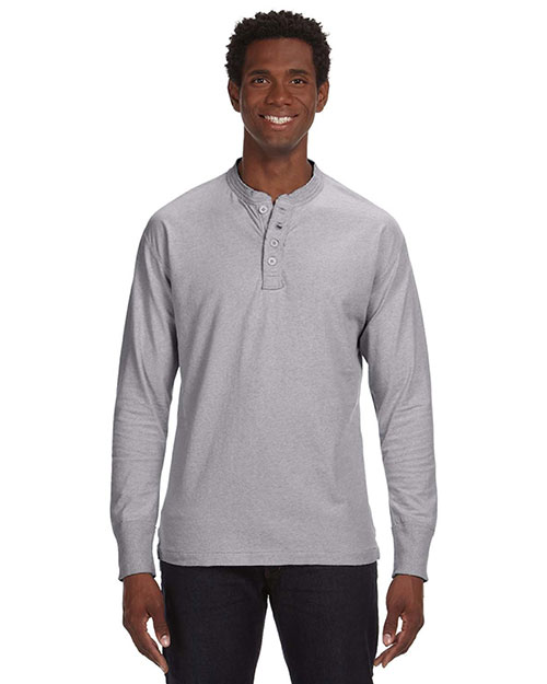 J America JA8244  Men's Vintage Brushed Jersey Henley