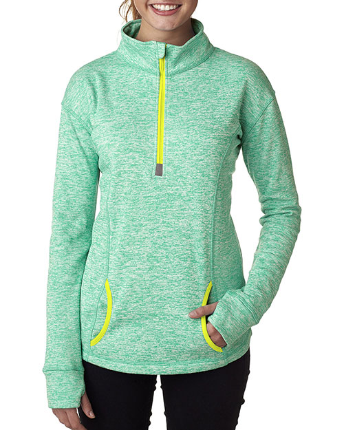 J America JA8617 Ladies' Cosmic Fleece Quarter-Zip