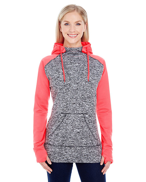 J America JA8618  Ladies' Colorblock Cosmic Hooded Sweatshirt