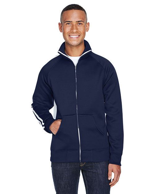 J America JA8858  Adult Vintage Poly Fleece Track Jacket