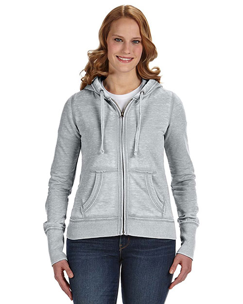 J America JA8913 Ladies' Zen Full-Zip Fleece Hooded Sweatshirt