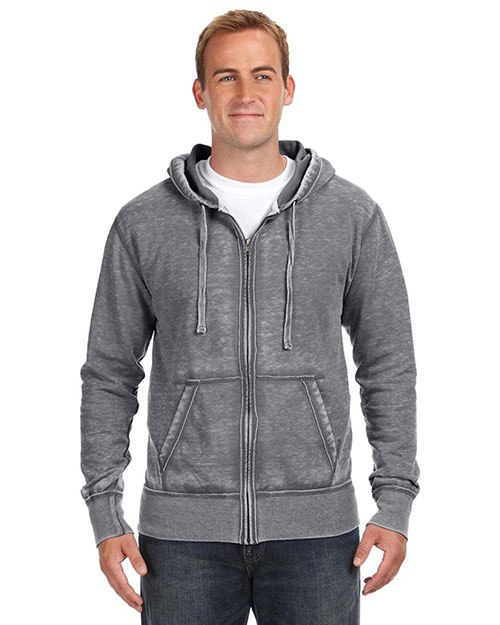 J America JA8916 Adult Vintage Zen Full-Zip Fleece Hooded Sweatshirt
