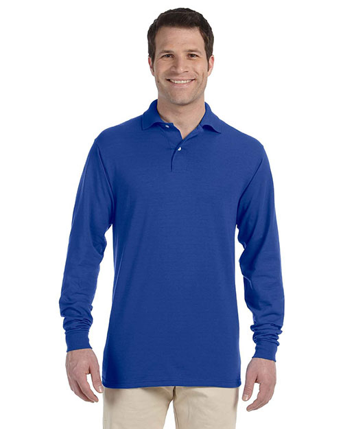 Jerzees 437ML Men Adult SpotShield™ Long-Sleeve Jersey Polo