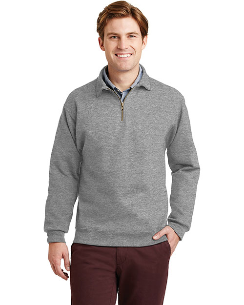 Jerzees 4528M Men Super Sweats 1/4 Zip Sweatshirt With Cadet Collar Oxford at bigntallapparel