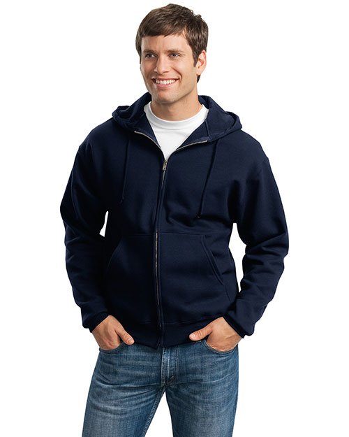 Jerzees 4999M Men Super Sweats Full Zip Hooded Sweatshirt True Navy at bigntallapparel