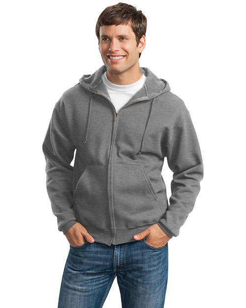 Jerzees 4999M Men Super Sweats Full Zip Hooded Sweatshirt Oxford at bigntallapparel