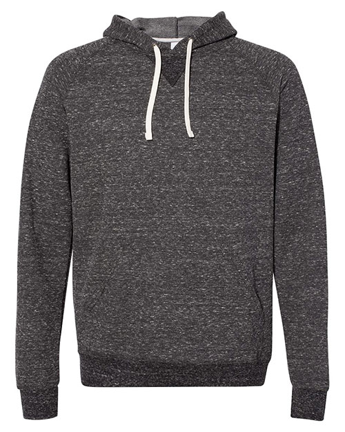 Jerzees 90MR Snow Heather French Terry Raglan Hooded Sweatshirt