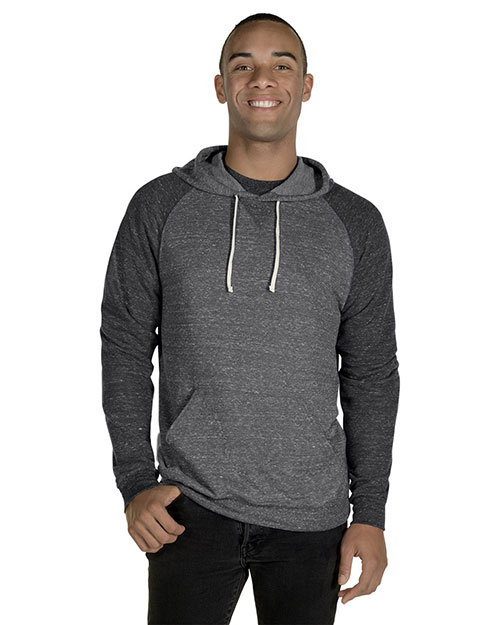 Jerzees 90MR adult Snow Heather Raglan Hooded Sweatshirt