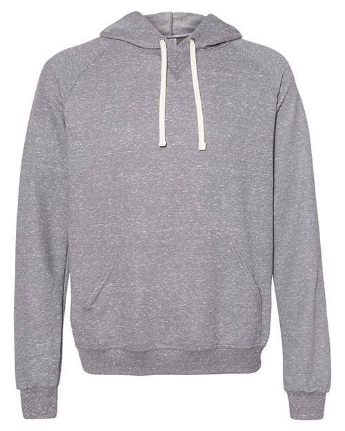 Jerzees 90MR Snow Heather French Terry Raglan Hooded Sweatshirt
