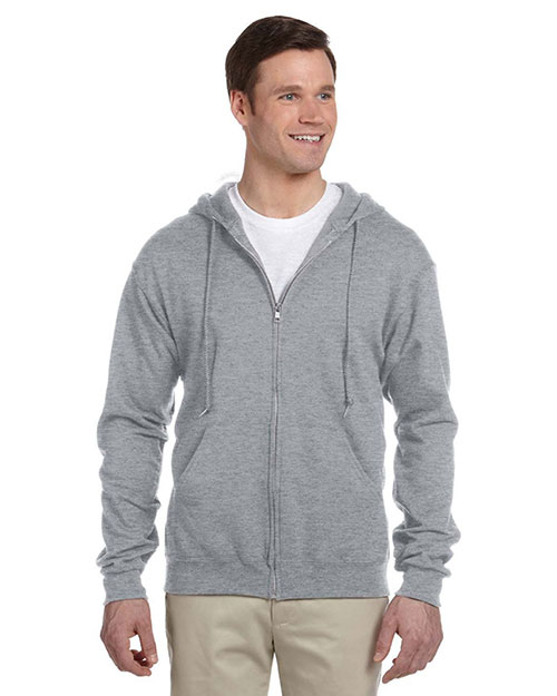 Jerzees 993 Men Adult 8 oz. NuBlend® Fleece Full-Zip Hooded Sweatshirt