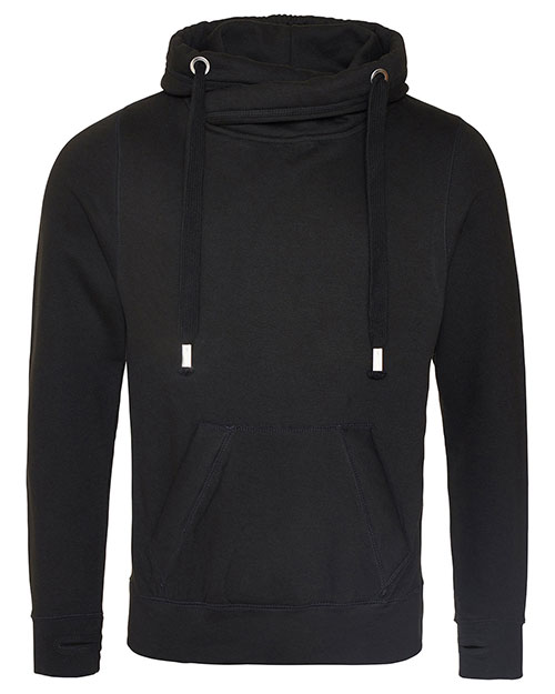 Just Hoods By AWDis JHA021  Men's 80/20 Heavyweight Cross Over Neck Hooded Sweatshirt